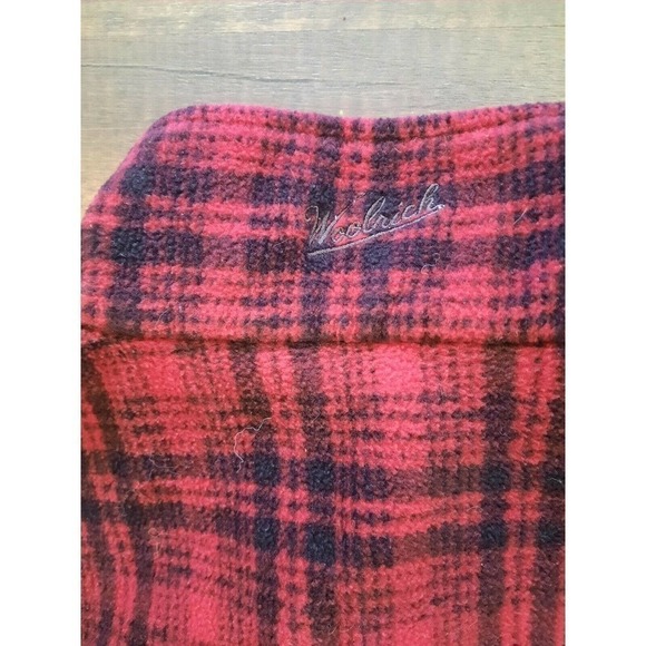 Woolrich Women's Large Red Black Hunt Plaid Fleece Full-Zip Vest Two Pockets - Picture 6 of 6